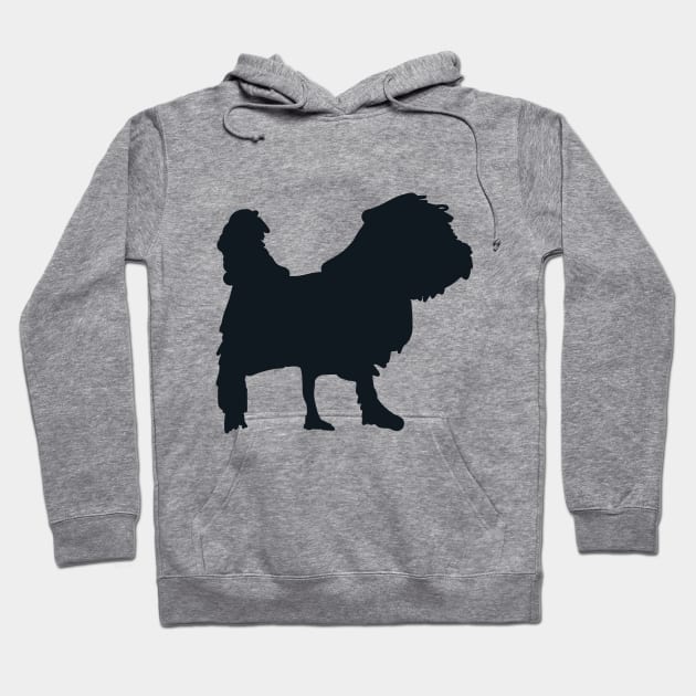 Ruff Dog Silhouette in Black Hoodie by ellenhenryart